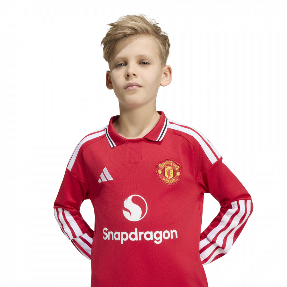 adidas Manchester United FC 2026/27 Youth Long Sleeve Home Jersey